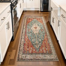 Boho Tribal 2x4.3 Washable Rug Runners for Hallways Non Slip, Kitchen Bathroo...