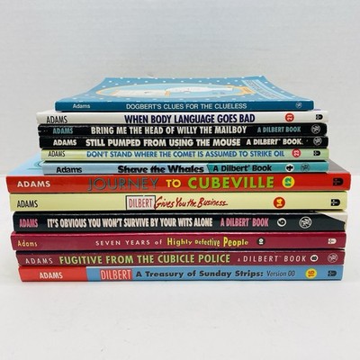 Mixed Lot of 12 DILBERT COMIC BOOKS Scott Adams Trade Paperback