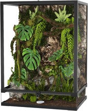 Multi-Size Reptile Terrarium Tank Aluminum Frame with Secure Lock Ventilated Top