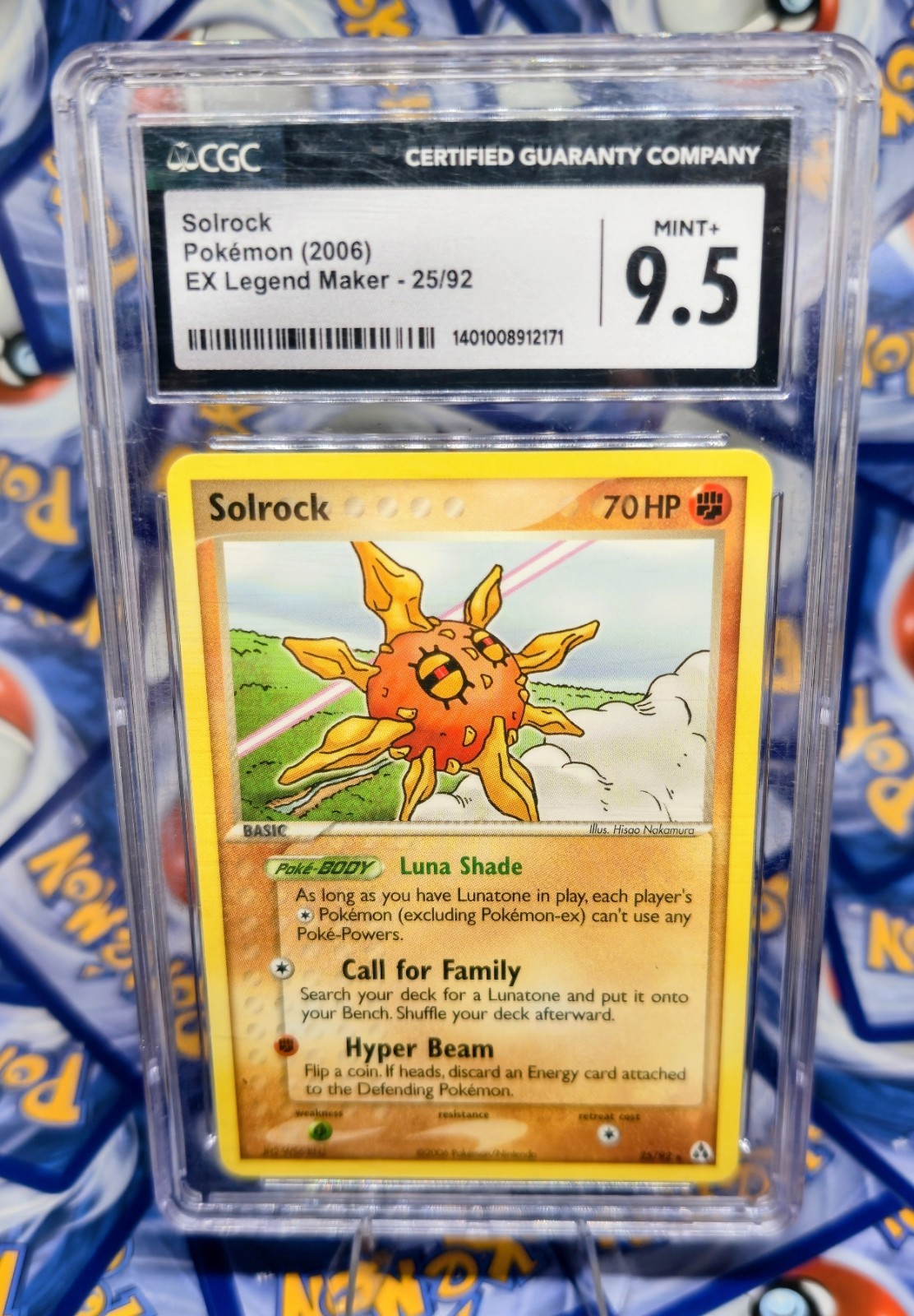 Pokémon TCG Solrock Legend Maker 25/92 Regular Rare Card Non Holo NM