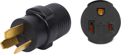 NEMA 10-50P to 6-50R Compact 240V 50 Amp 3 Prong Male Plug to 3 Prong Female Rec