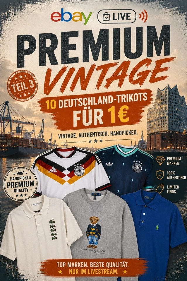 Premium Vintage & 10x Deutschland Trikots für 1€!👀 Teil 3