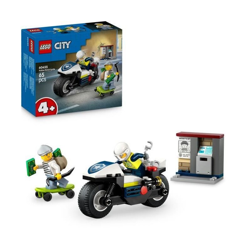 Moto de Police LEGO City 60455, une idée cadeau d'anniversaire idéale pour fille et garçon