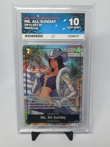 One Piece CCG TCG Ms All Sunday Alt Art OP14-084 Ace Grade 10 Gem Mint