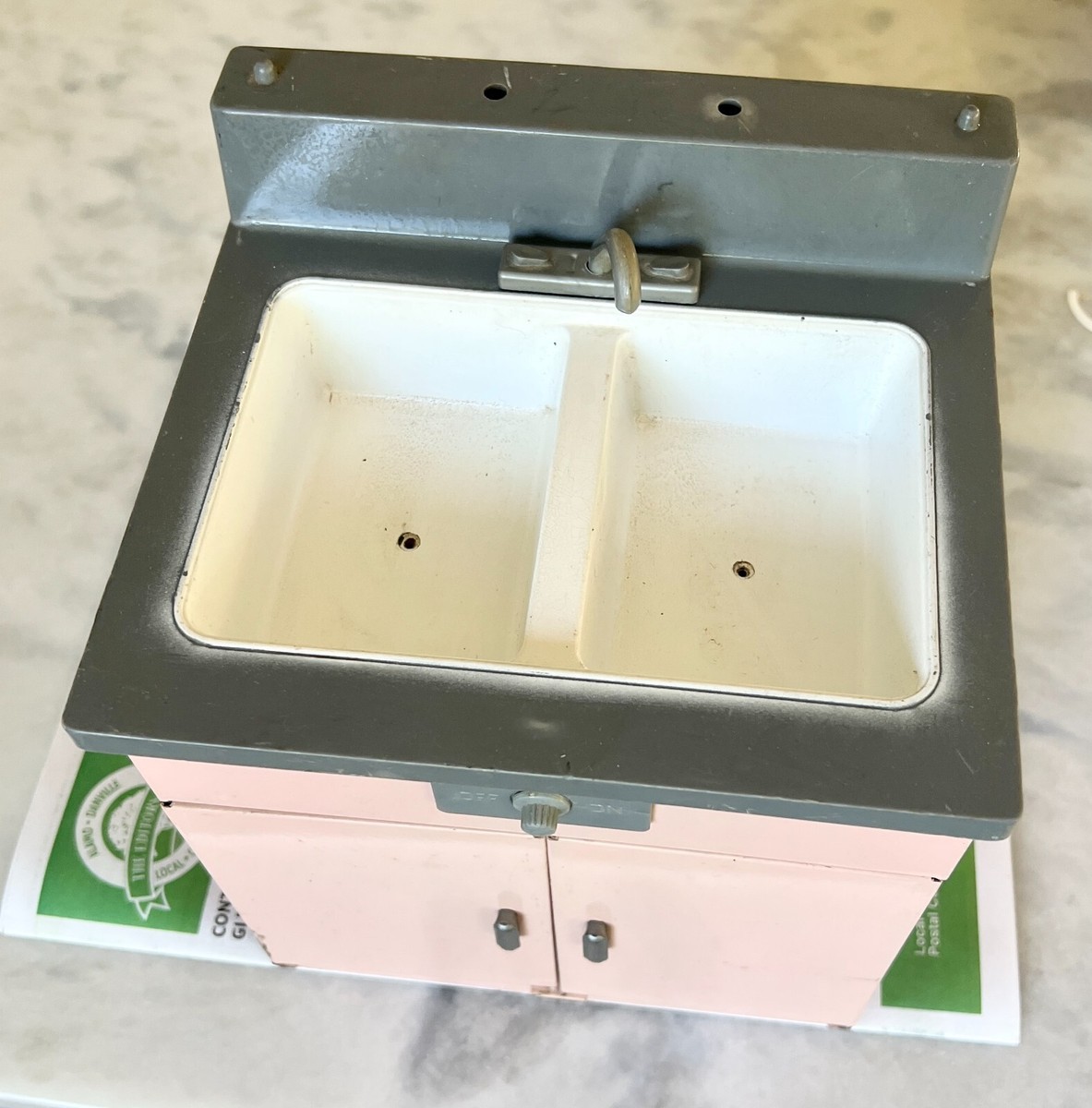 Vintage 1950's General Electric Appliance Metal Sink Replicas by