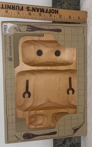 Wooden Dish for Kids from Time Concept Robot - New Open Box - Picture 4 of 4