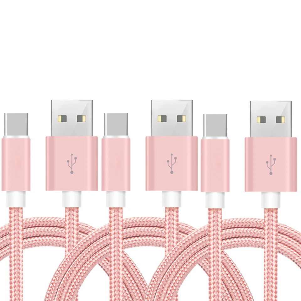 Paquete de 3 cables USB-C a USB-A carga rápida tipo C cable de carga cargador de sincronización rápida Foto 4 de 4