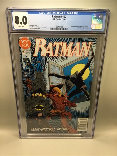 Batman #457 CGC. 8.0 White Pages! 1990 1st Appearance Of Tim Drake as “Robin”! - 第 1/3 張圖片