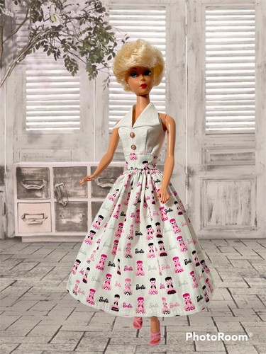 Vintage style oak barbie dress Handmade