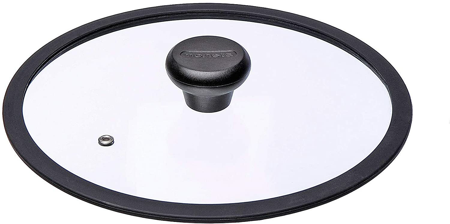 Moneta Etnea Coperchio Vetro 20 cm con bordo in silicone nero