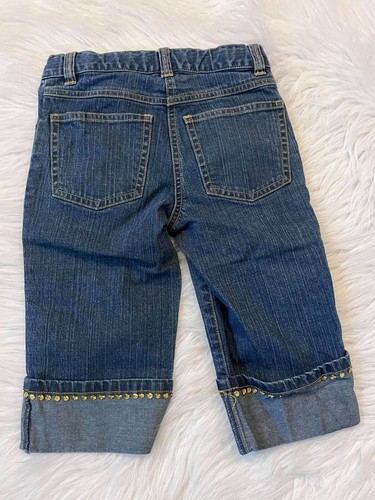 Gymboree Sunflower Fields Sequin Denim Capris Size 6 EUC - Picture 2 of 5