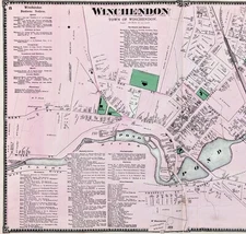 1870 Plat Map WINCHENDON Township WORCESTER - MASSACHUSETTS (22X14) ORIGINAL