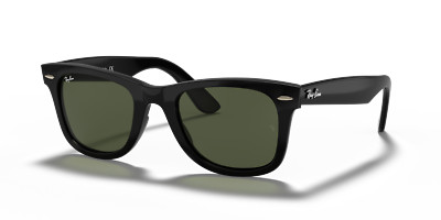 Ray-Ban Wayfarer Ease Polished Black/G-15 Green 50mm Sunglasses RB4340 601 50-22