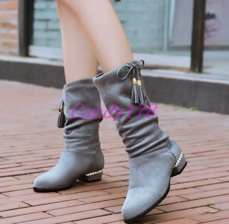 Gray ankle boots low heel clearance