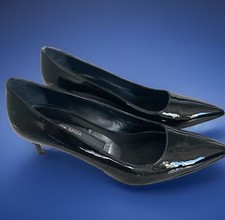 VIA SPIGA black patent leather heels shoes pointed toe sz 7.5 womens