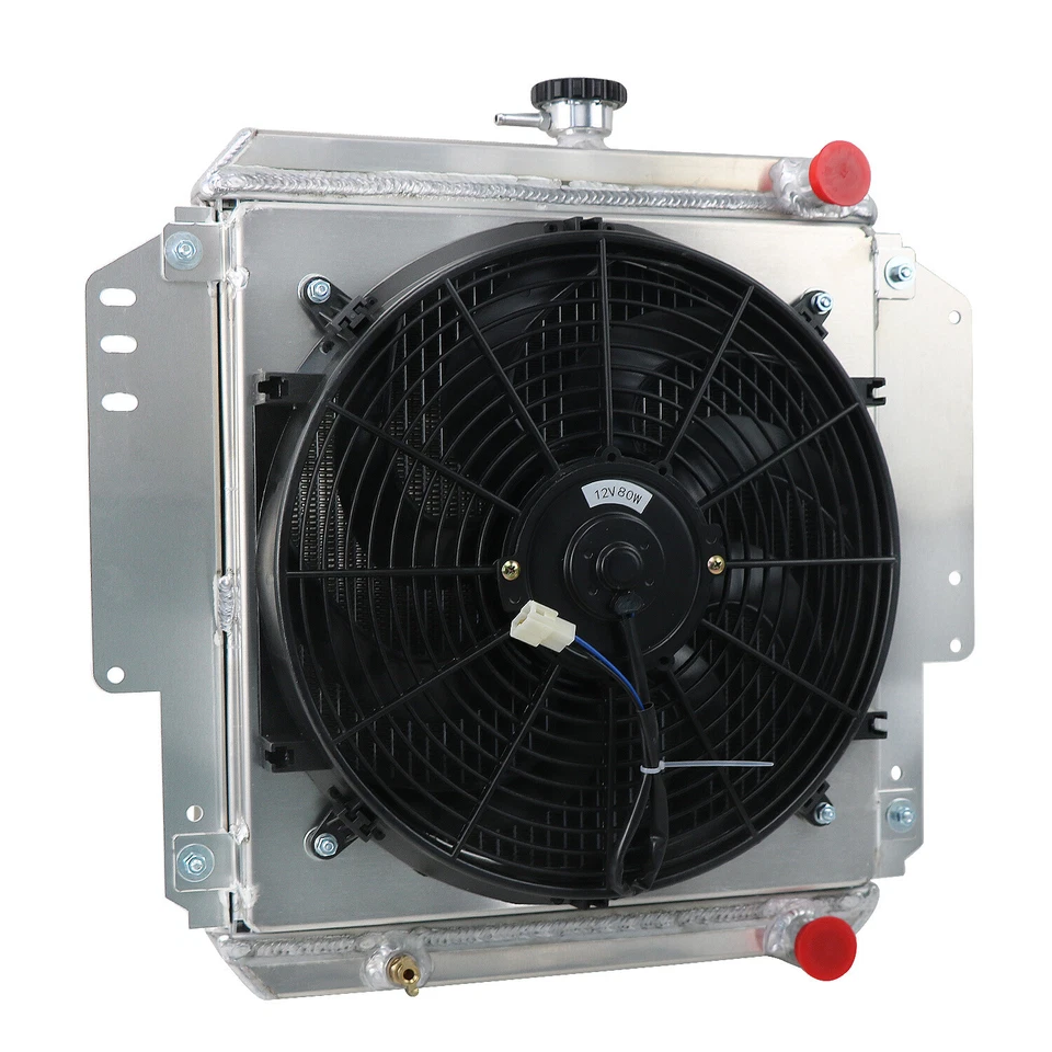 2 Row Radiator+ Shroud Fan For 81-96,94 Suzuki Sierra Jimny Hardtop SJ410 SJ413 Foto 2 de 4