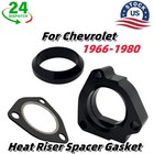 small Block Exhaust Manifold Heat Riser Spacer Eliminator Kit For Chevy 1966-80
