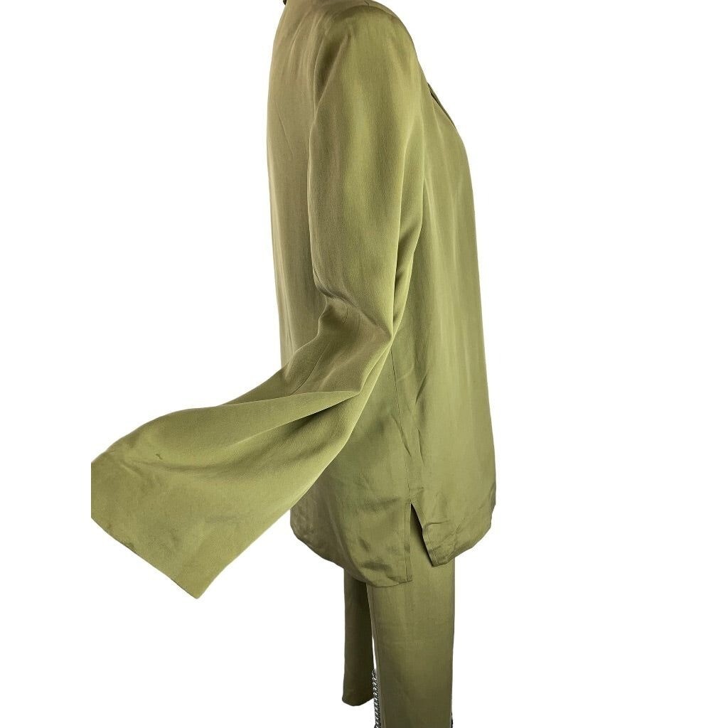 Large Moda Seta by Sandra King Women's Sage Green Pant Suit 2 Piece image 2