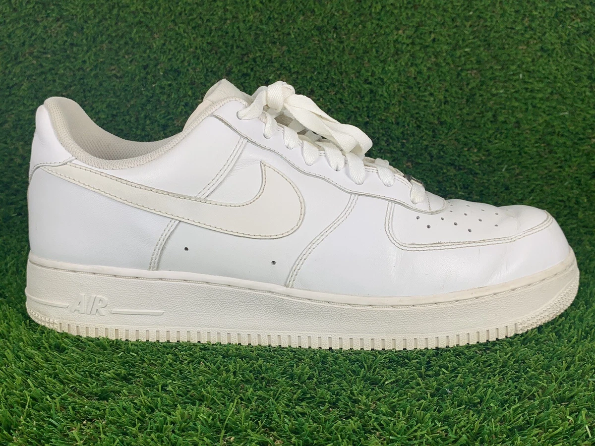 NIKE AIR FORCE 1 Low MENS TRIPLE WHITE Sneakers 315122 111 Sz 11.5
