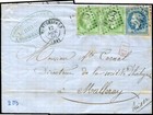 Frankreich, 1868, 19a(2),28, Brief