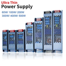12V 24V LED Power Supply 60W-500W Thin AC/DC Transformer LED Driver Converter
