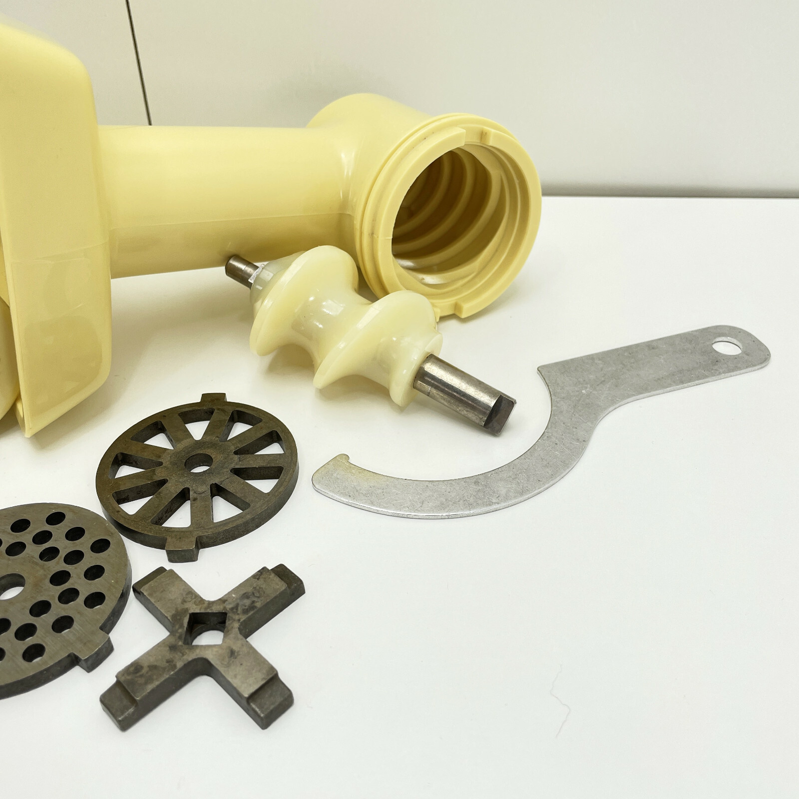 Oster Meat Grinder Attachment for Regency Kitchen Center Yellow Vintage