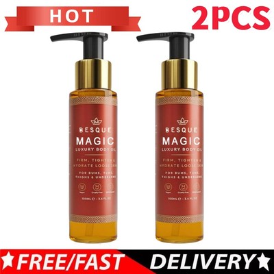 2x BESQUE Magic Luxury Body Oil   Firms & Hydrates Skin   100% Natural   200ml
