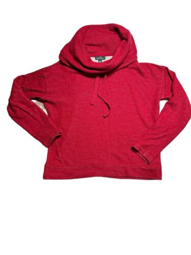 Lauren Ralph Lauren Pullover Damen Medium Rot Wasserfallausschnitt Pulli Strick Kordelzug