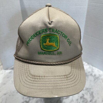 Producers Tractor Co. John Deer Hat Snapback Marvell Arkansas Rope Vintage