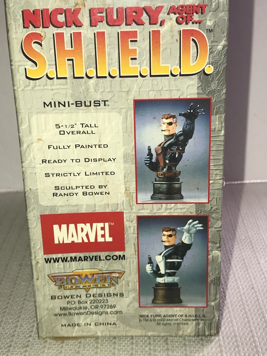 MARVEL NICK FURY MINI- BUST S.H.I.L.D INSIGNIA EDITION