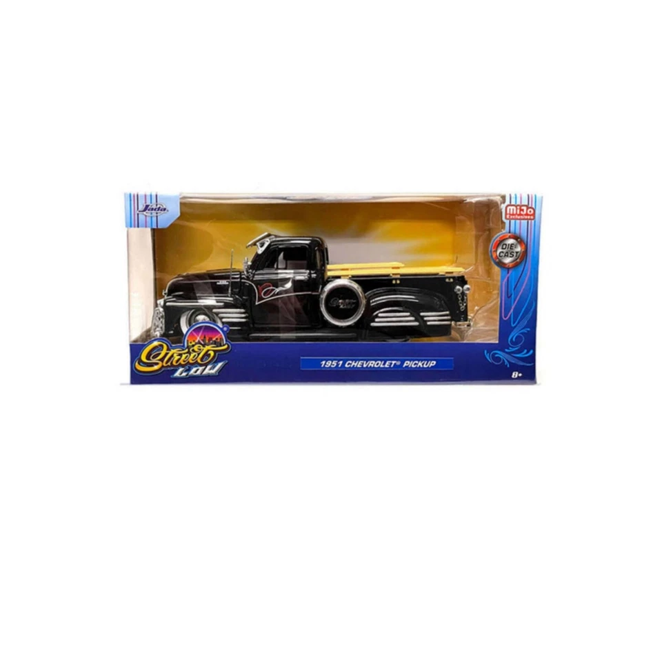 34291 BY JADA 1951 Chevrolet Pickup Lowrider Black Street Low 1/24 Diecast  - Image 3 of 3