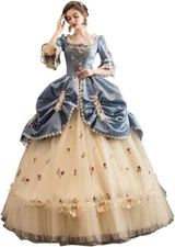KEMAO Victorian Court Ball Gown Marie Antoinette Dress Renaissance Costume