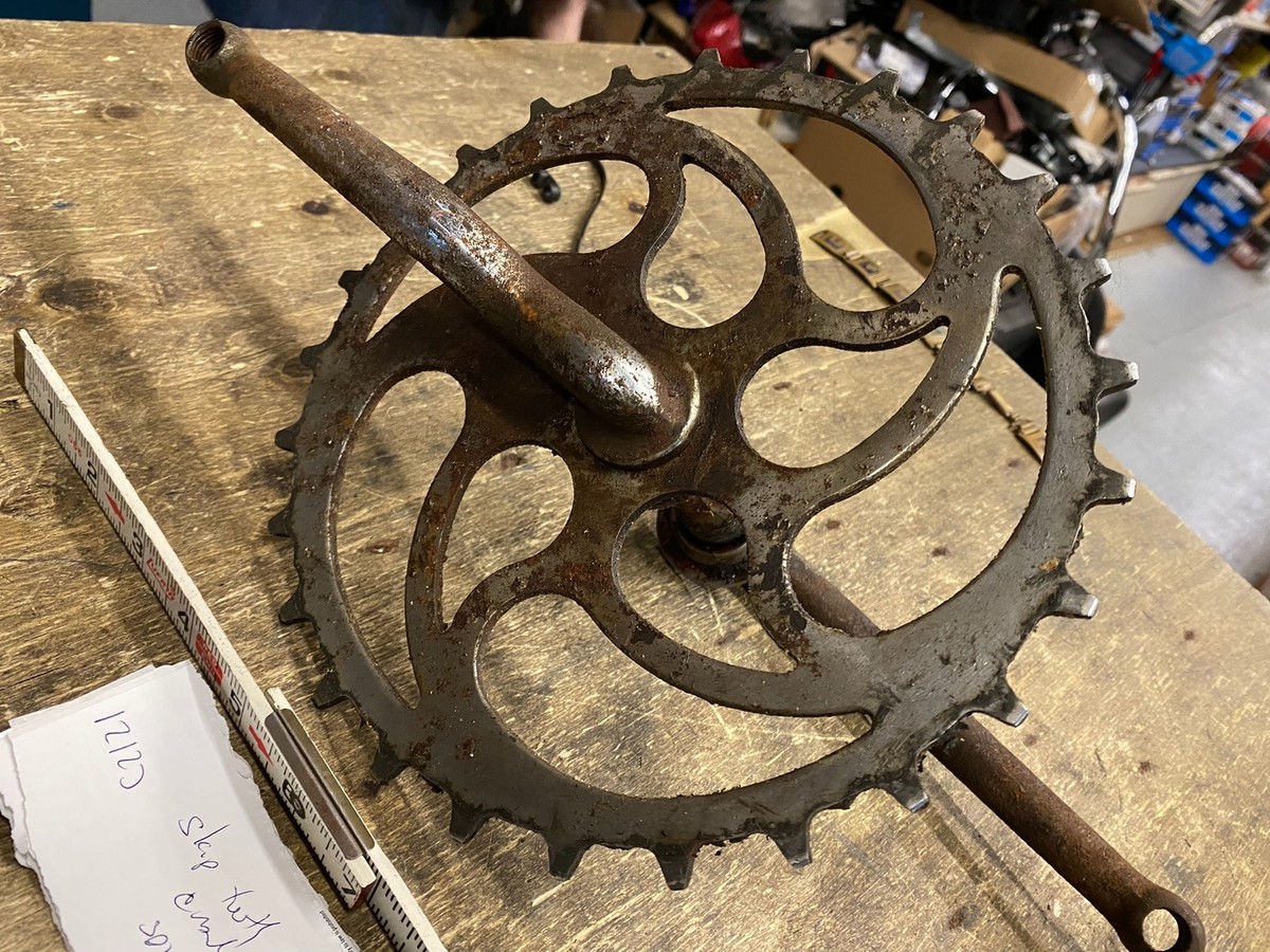 Vtg Skip tooth Crank Sprocket Bicycle 1930's Assy Cruiser