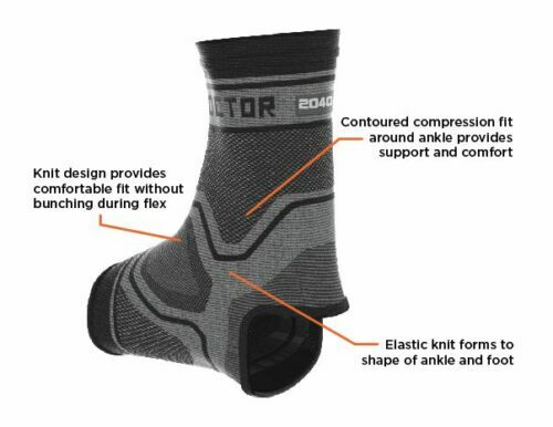 Shock Doctor 2040 Maglia a Compressione Supporto Caviglia Manica Livello 1 Taglia XL - Foto 2 di 4
