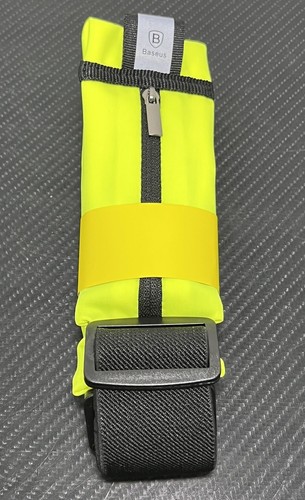Baseus Sports Pocket Belt For Phones Up To 5.5", Bright Yellow / Black - NEW! - Picture 3 of 11