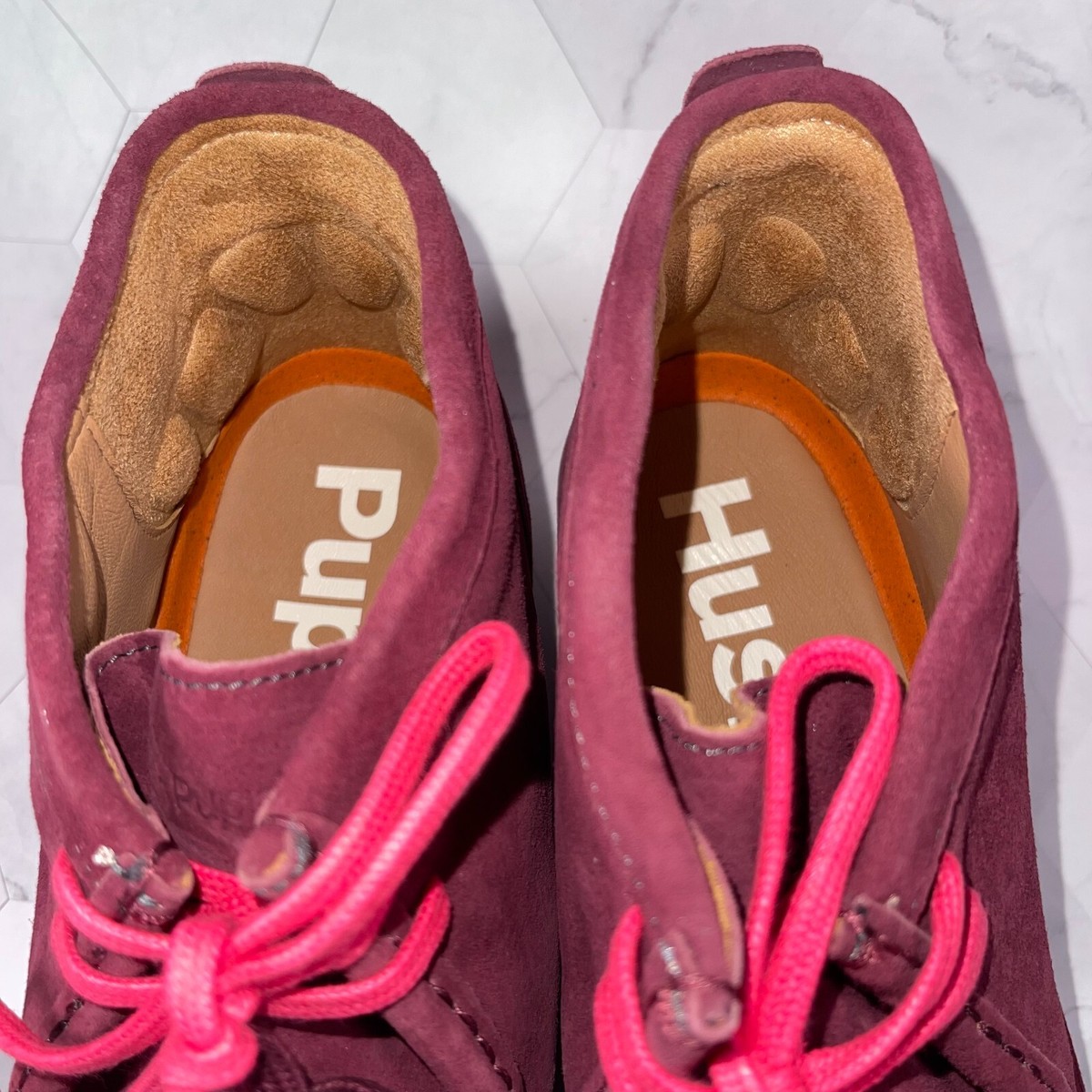 NWOT Hush Puppies Mens Bridgeport Wine Red Suede Chukka Boots US Size 13 Hush Puppies Bridgeport 2 Uniform Chukka Boot Little Kid/Big  main image 3