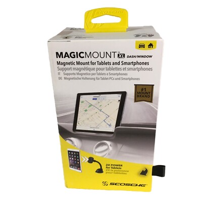 Scoshe Magic Mount XL Dash/Window For Tablets & Smartphones 2 X Power