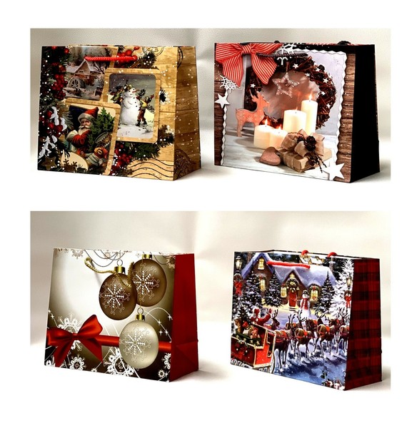 72 WeihnachtstüTen GeschenktüTen Weihnachten Geschenkbeutel Queformat 2020-image