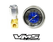 Vms Racing Fuel Rail Pressure Gauge Kit Blue For 97-04 Chevy Corvette Ls1 Engine