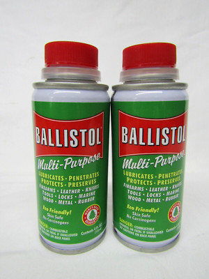 Ballistol Multi Purpose Oil Lubricant & Gun Cleaner 4 oz Non-Aerosol, 2-Pack