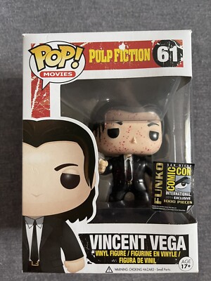 FUNKO POP! PULP FICTION - VINCENT VEGA (BLOODY) #61 SDCC 2014 EXCLUSIVE - RARE