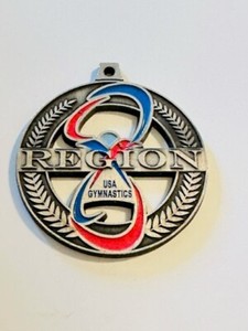 Region USA Gymnastics Silver Medal (made of metal)