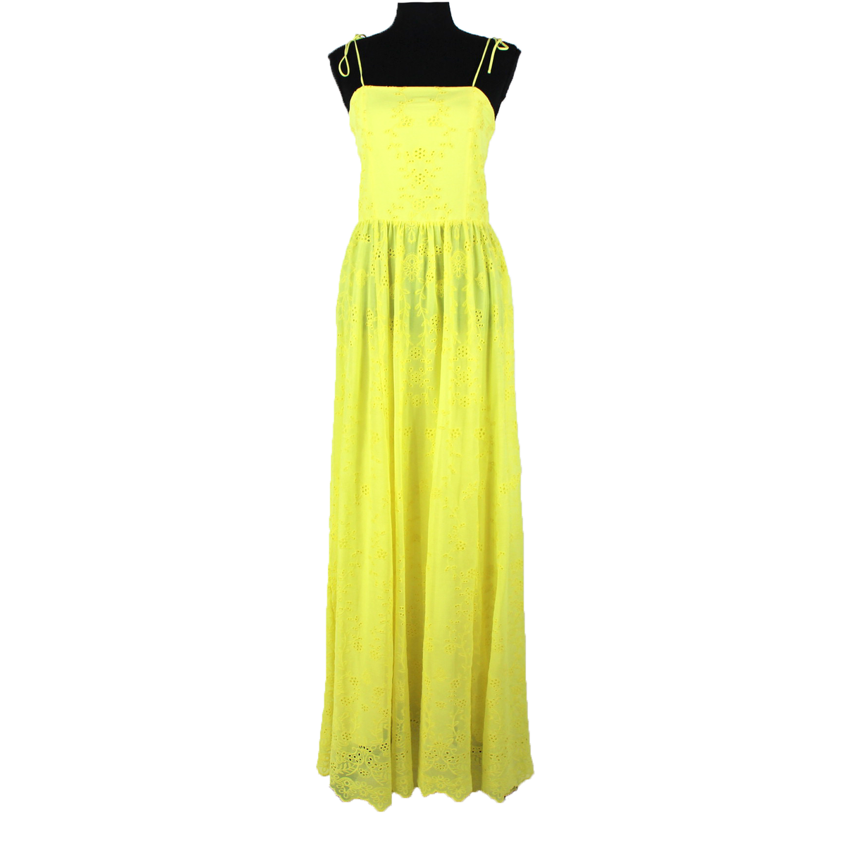 Alice + Olivia Juniper Maxi Dress NEW Lemon Yellow Eyelet