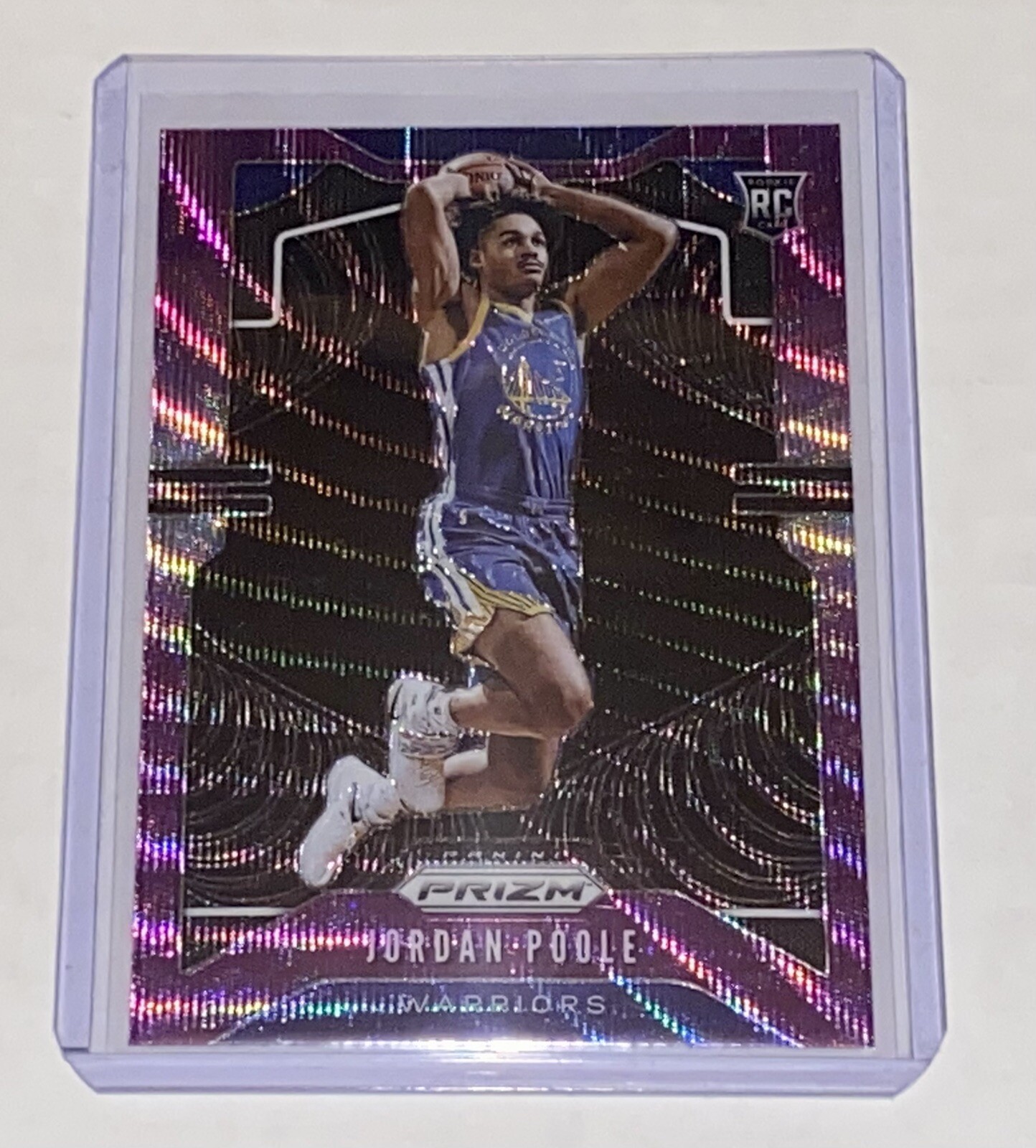 2019-20 Prizm Jordan Poole Purple Wave Prizm Rookie RC #272🔥 Warriors 🔥