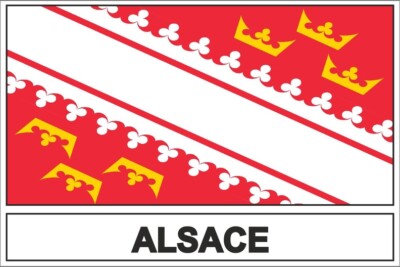 Autocollant sticker drapeau alsace departement | eBay