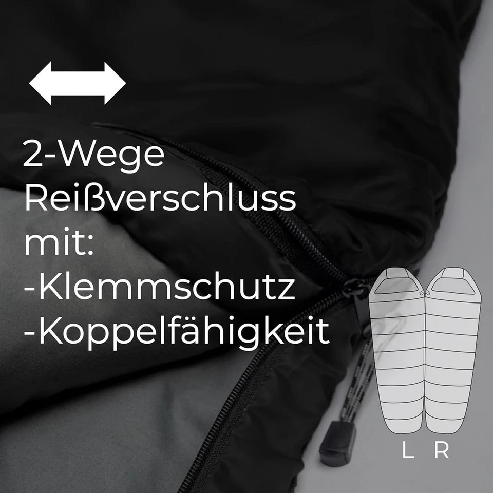 Schlafsack EXPLORER Light600 Leicht Hüttenschlafsack Mini Ultrakompakt schwarz - Bild 4 von 4