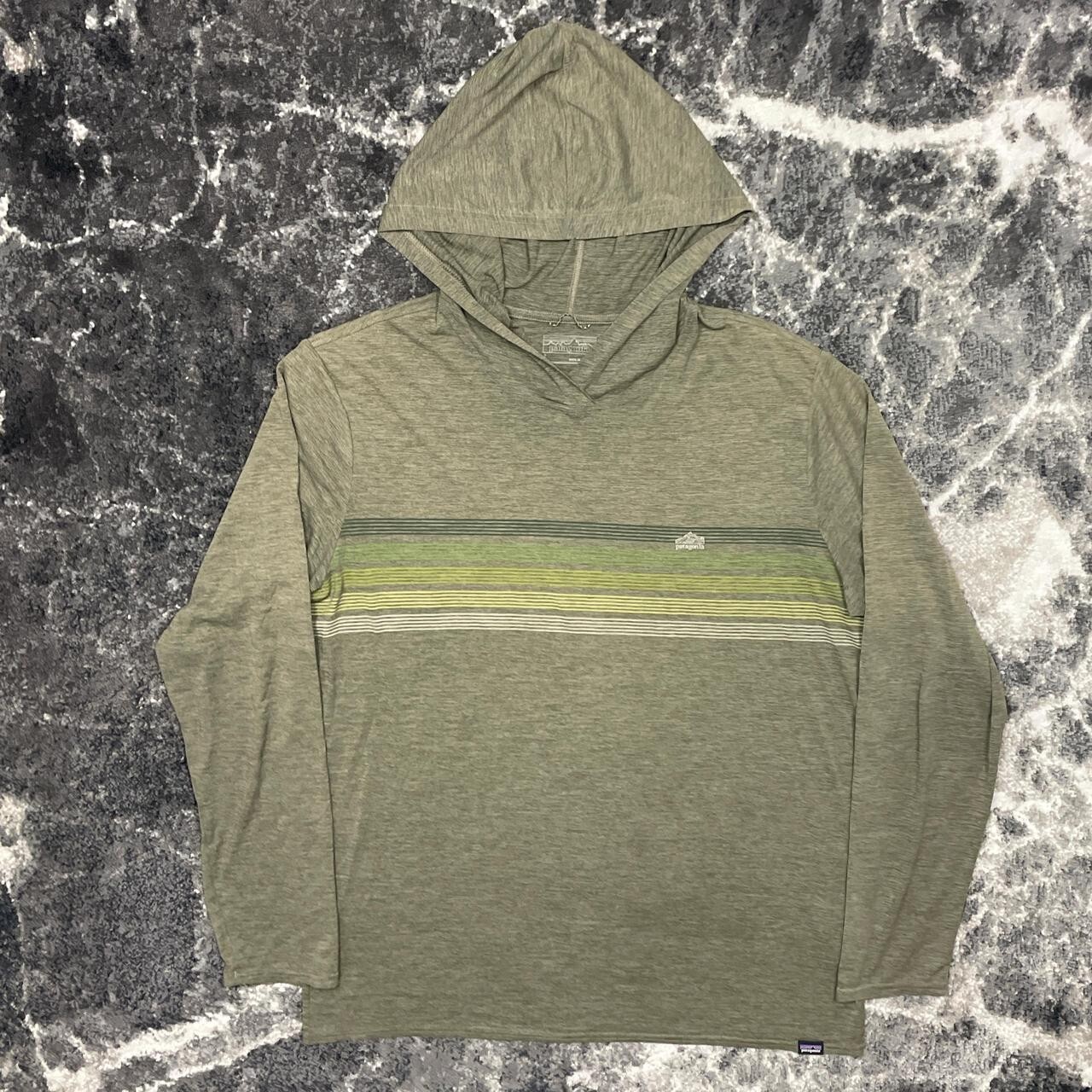 Patagonia Hoodie Mens Large Capilene Cool Daily Green Sweatshirt Lightweight