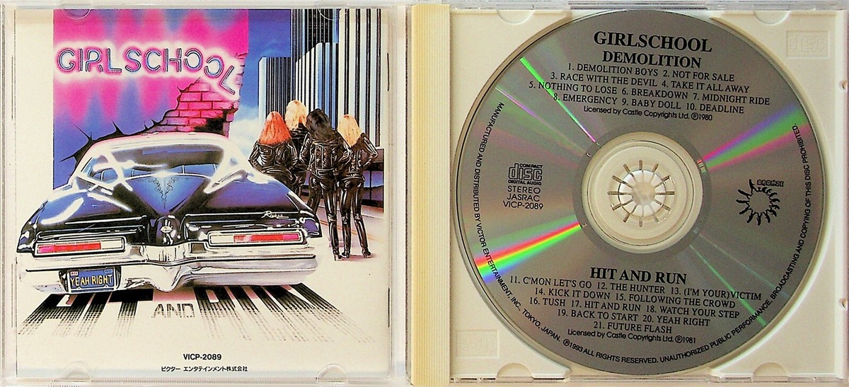 Shiny Girl demo廃盤CD3枚セット GIRLSCHOOL Demolition / Hit And Run CD (1993 JAPAN 2on1) VICP-2089