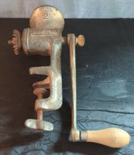 Antiguo Molinillo Universal de Alimentos para Carne Herramienta de Cocina Molino de Manivela de Colección #2