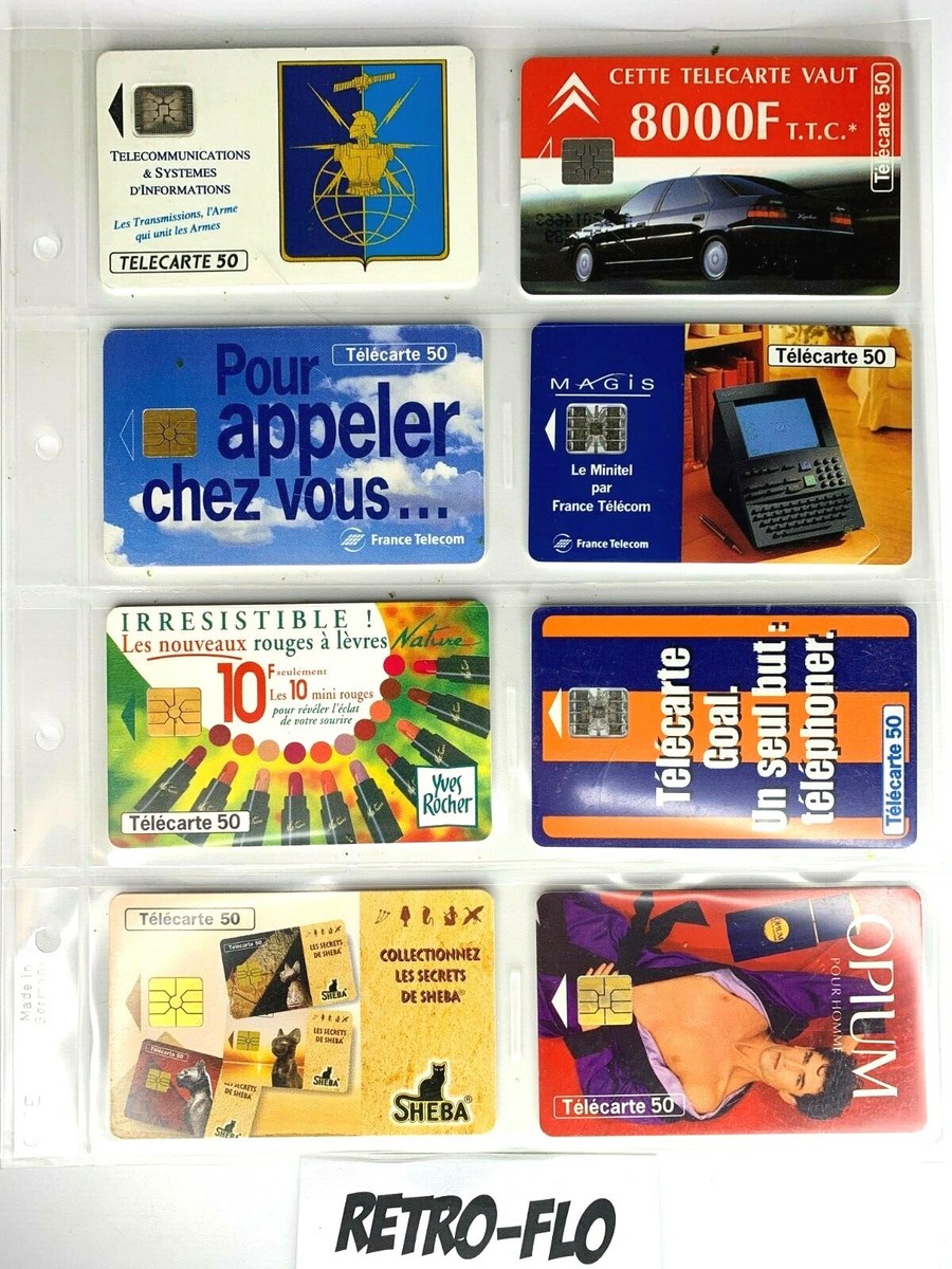 FRANCE - lot de 8 cartes téléphoniques année 1993 (entre F319 et F327